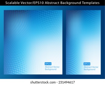 Re-sizable Abstract Business Blue EPS10 Vector Background Templates with dot swirls and plenty of text space. 