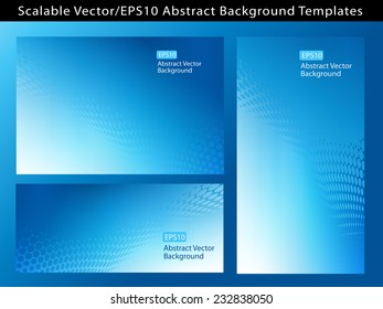 Re-sizable Abstract Business Blue EPS10 Vector Background Templates with dot swirls and plenty of text space. 