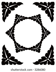 Resizable simple decorative vector ornament isolated on white.