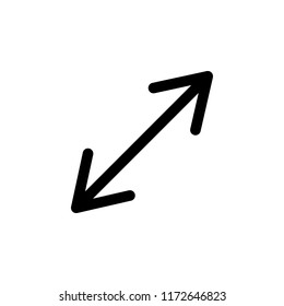resize arrow icon. Simple glyph vector for UI and UX, website or mobile application on white background