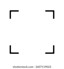 Resize arrow icons set. Vector resize icon. Maximise screen sign. Expand icon resize screen outline black single icon. Fullscreen Icon set.