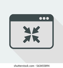 Resize button - Vector flat icon