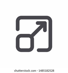 Resize Canvas Icon With Outline Style