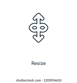 Resize concept line icon. Linear Resize concept outline symbol design. This simple element illustration can be used for web and mobile UI/UX.