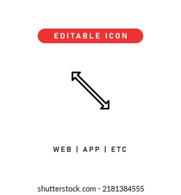 redimensionar icono de trazo editable, icono de esquema para web, aplicación, presentación, etc 