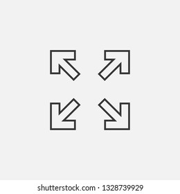 resize extend line icon
