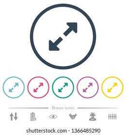 Resize full flat color icons in round outlines. 6 bonus icons included.