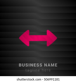 Resize Horizontal Pink and black silk fashion premium icon / Logo