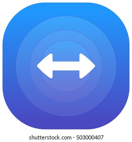 Resize Horizontal Purple - blue circular UI/UX App Icon / Logo Design