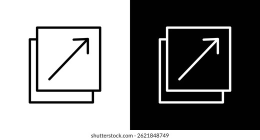 Resize icon concept stroke on white background