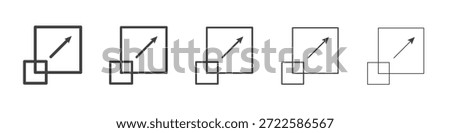 Resize icon design, logo, app, UI. Vector illustration, EPS