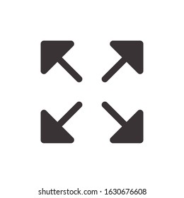 Resize icon flat outline glyph interface 