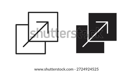 Resize icon flat and stroke collection for ui ux work.