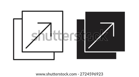 Resize icon glyph and line set thin line symbol concept.