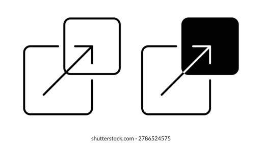 Resize icon illustrations on white, Best for Design Projects
