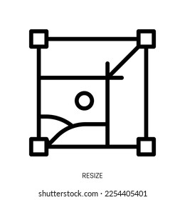 resize icon. Line Art Style Design Isolated On White Background
