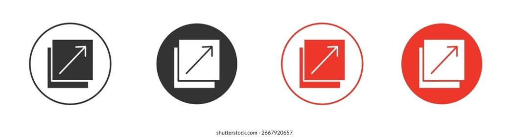 Resize icon for logo, vector sign symbol for design