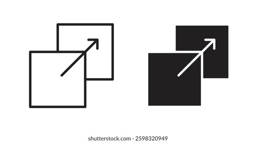 Resize icon outlined icon vector collection.