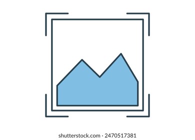 Resize icon. icon related to edit tool. suitable for web site, app, user interfaces, printable etc. flat line icon style. simple vector design editable