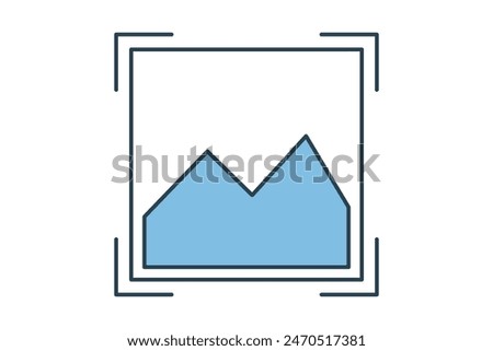 Resize icon. icon related to edit tool. suitable for web site, app, user interfaces, printable etc. flat line icon style. simple vector design editable