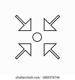 Resize Icon. Setting, Dimensional Arrangement Symbol - Vector.