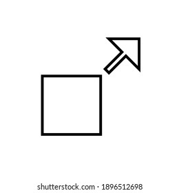 Resize Icon. Setting, Dimensional Arrangement Symbol - Vector.