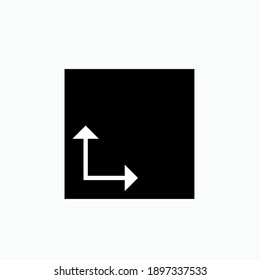 Resize Icon. Setting, Dimensional Arrangement Symbol - Vector.