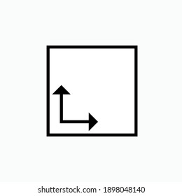 Resize Icon. Setting, Dimensional Arrangement Symbol - Vector.