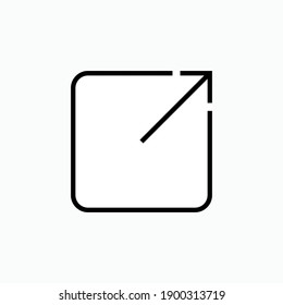 Resize Icon. Setting, Dimensional Arrangement Symbol - Vector.