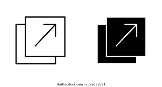 Resize icon symbol collection on white background.