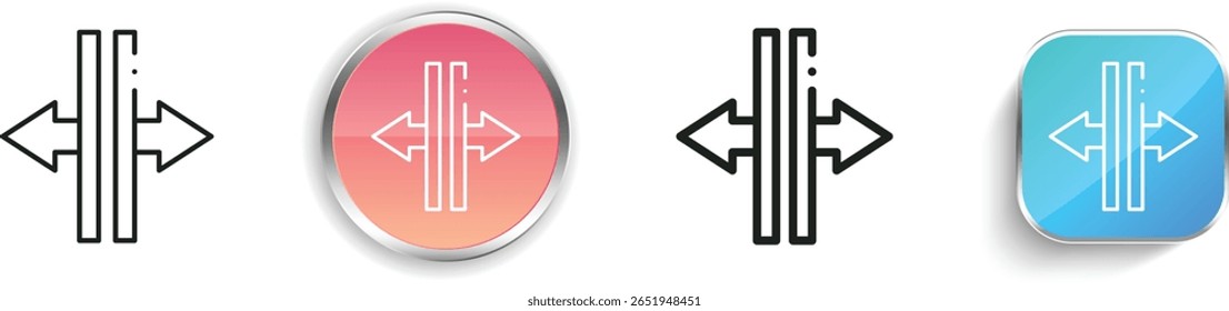 resize icon. Thin Linear, Regular and Button Style Design Isolated On White Background