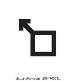 Resize icon vector design with flat style.