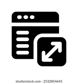 Icono de glifo de Vector para su Sitio web, móvil, presentación y diseño de logotipo.