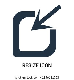 Resize icon vector isolated on white background, Resize transparent sign , filled dark user interface icons