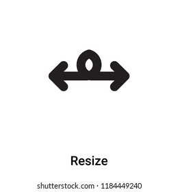 Resize icon vector isolated on white background, logo concept of Resize sign on transparent background, filled black symbol