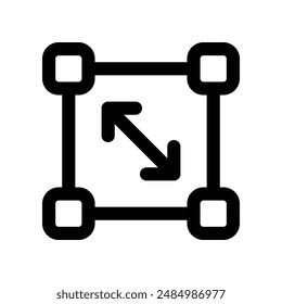 resize icon. vector line icon for your website, mobile, presentation, and logo design.