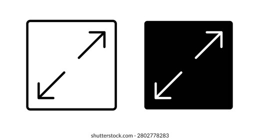 Resize icon vector set collection for web.