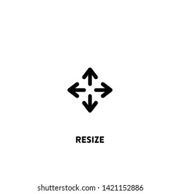 resize icon vector. resize sign on white background. resize icon for web and app