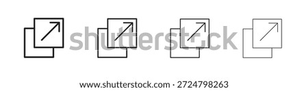 Resize icons line vector collection. Pixel perfect vector icon