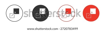Resize icons simple flat silhouette vector illustration