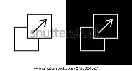 Resize icons symbols. Collection of simple black icons