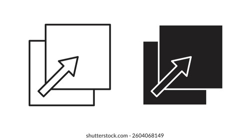 Resize icons. thin line vector icons