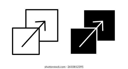 Resize icons. thin line vector icons