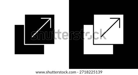 Resize icons. Vector Template Illustration Symbol Pixels Perfect