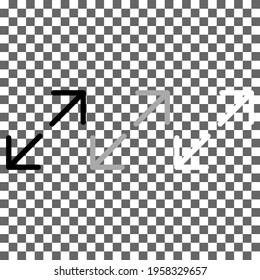 resize or increase screen icon in black, grey, white. Graphic elements. Trendy flat isolated symbol, sign for: illustration, outline, logo, mobile, app, emblem, design, web, dev, ui, ux. Vector EPS 10