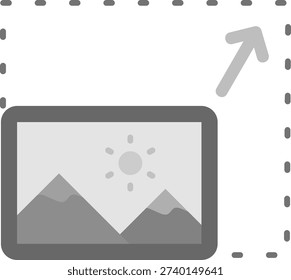Resize Line vector Icon Design