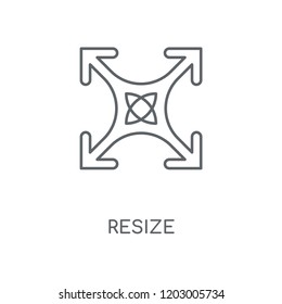 Resize linear icon. Resize concept stroke symbol design. Thin graphic elements vector illustration, outline pattern on a white background, eps 10.