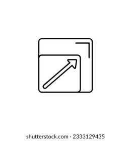Resize On White Background For Graphic And Web Design. Simple vector sign. Internet concept symbol for website button or mobile app