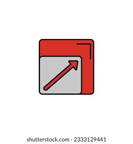 Resize On White Background For Graphic And Web Design. Simple vector sign. Internet concept symbol for website button or mobile app