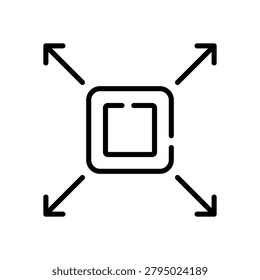 Resize Scale Adjust Size Interface Digital Technology Icon Set